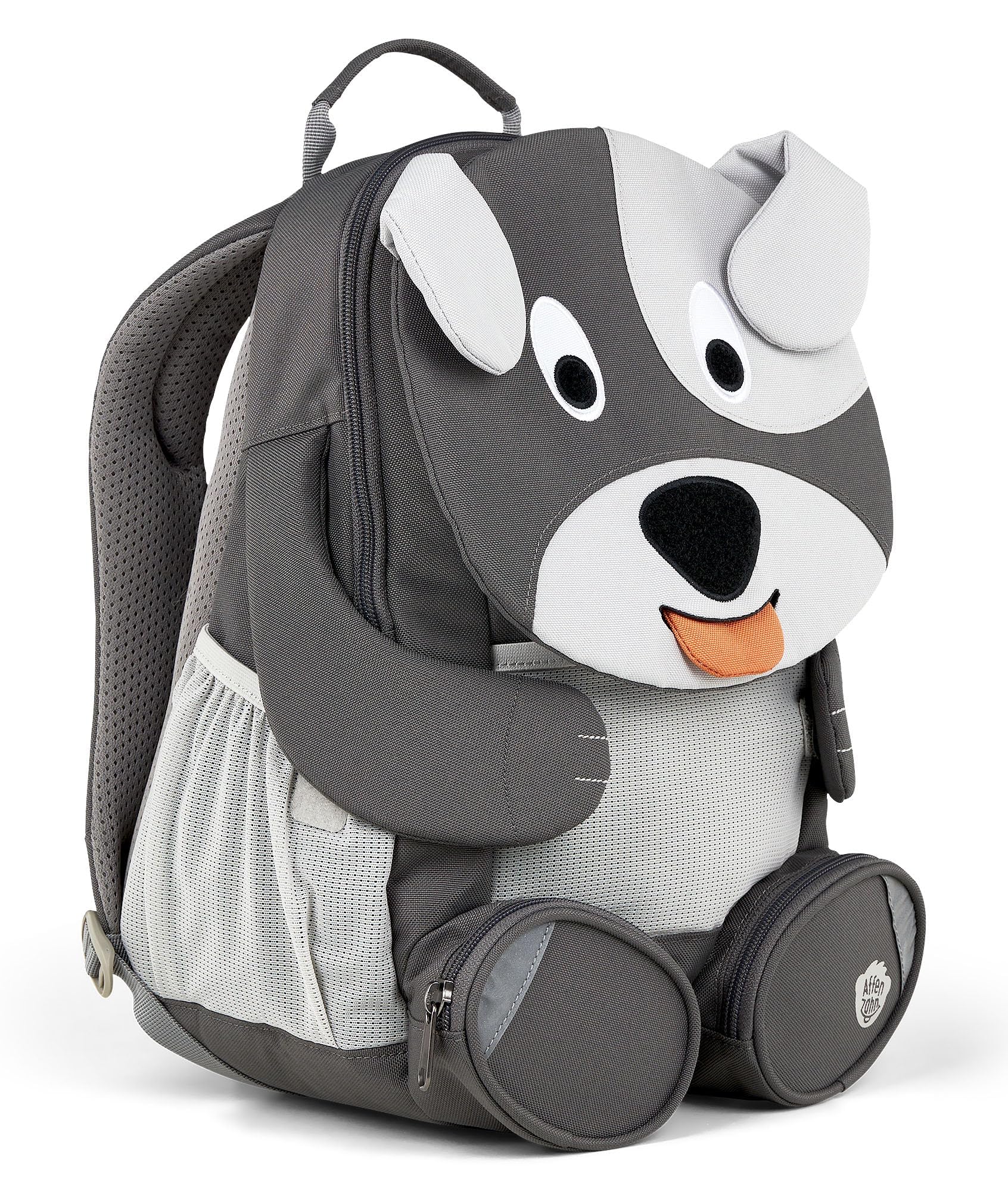 Affenzahn Dog Backpack for Kids, 3-5 Yrs Old - Water-Repellent Toddler Backpack for Daycare &amp; Preschool - Cute Bookbag for Girls &amp; Boys with Functional Pull-Out Tongue - Does Not Fit an A4 Folder