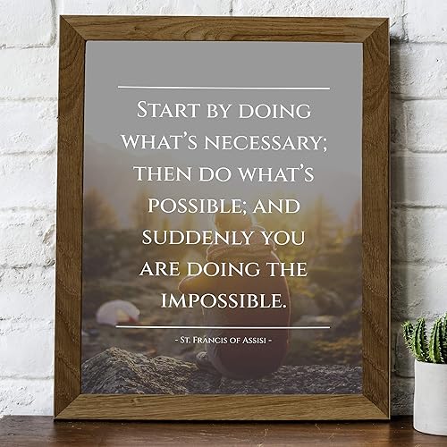 Miniatura 6 de Start By Doing - Inspirational Wall Decor, Motivational Natural Wall Art Is A Great Quotes Photo Print For Living Room Decor, Office Decor, Library,