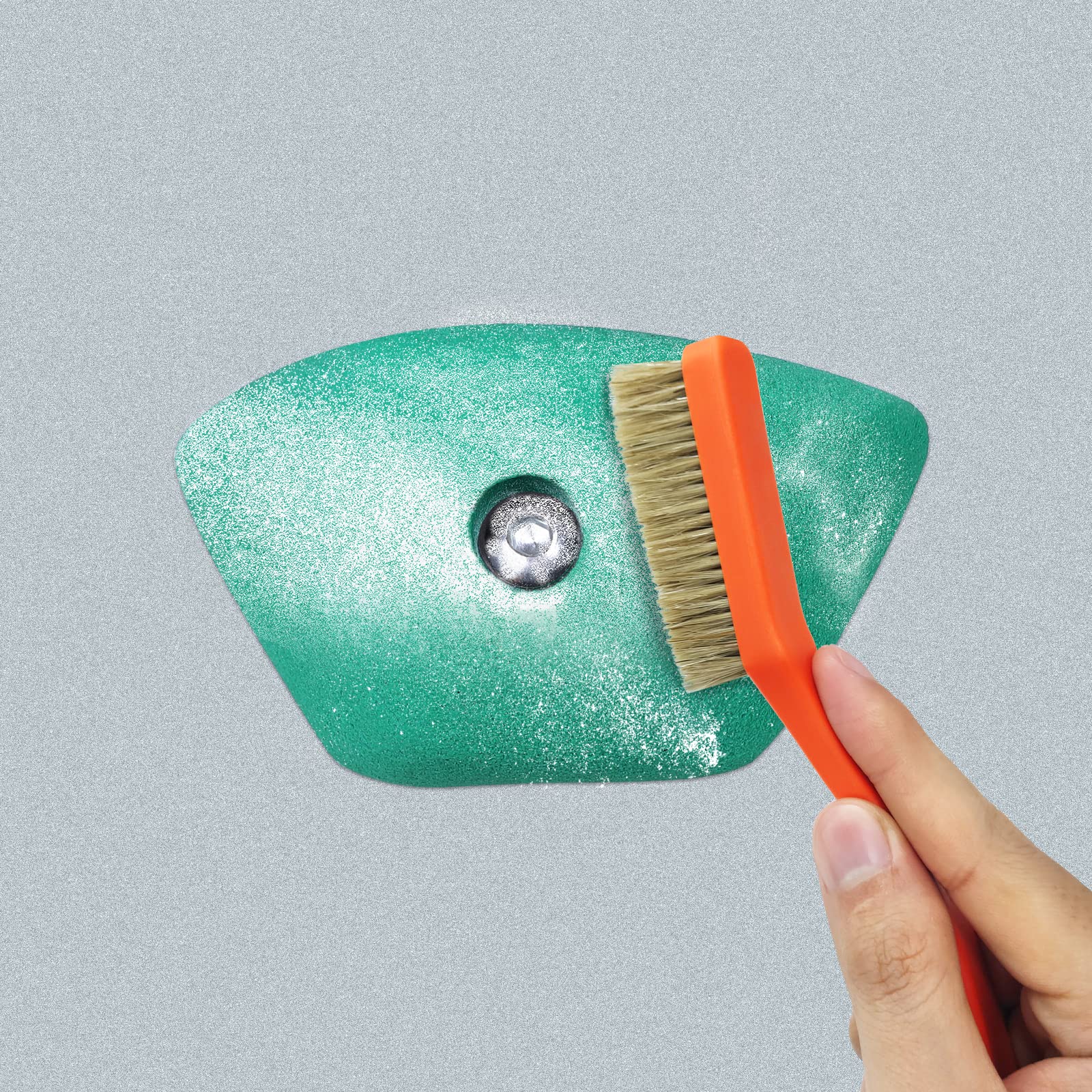 Cepillo de Escalada y Bouldering con cerdas de Pelo firmes Naturales y Mango Duradero, Cepillo de Tiza de Escalada diseñado para el máximo Rendimiento en la Pared de Escalada Interior o Exterior