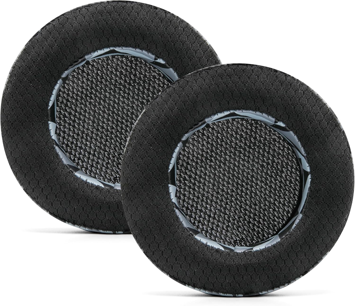 WC Freeze Virtuoso - Hybrid Fabric Cooling Gel Replacement Earpads for Corsair Virtuoso Gaming Headset, Made by Wicked Cushions, Improved Durability, Thickness and Sound Isolation | Geo Grey