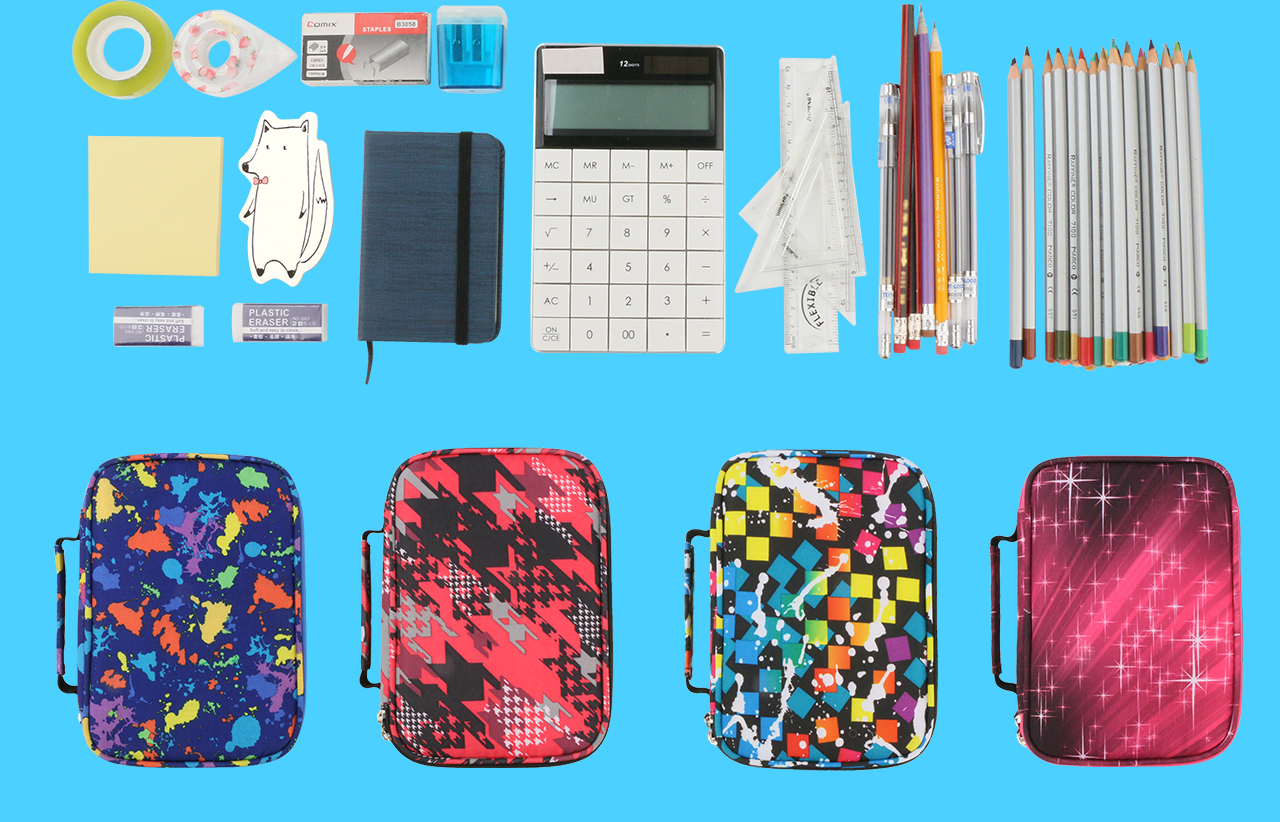 Astuccio In Tela Impermeabile Verde, Grande Capacità, Con Maniglia E Tasche, Per Scuola, Ufficio E Viaggi