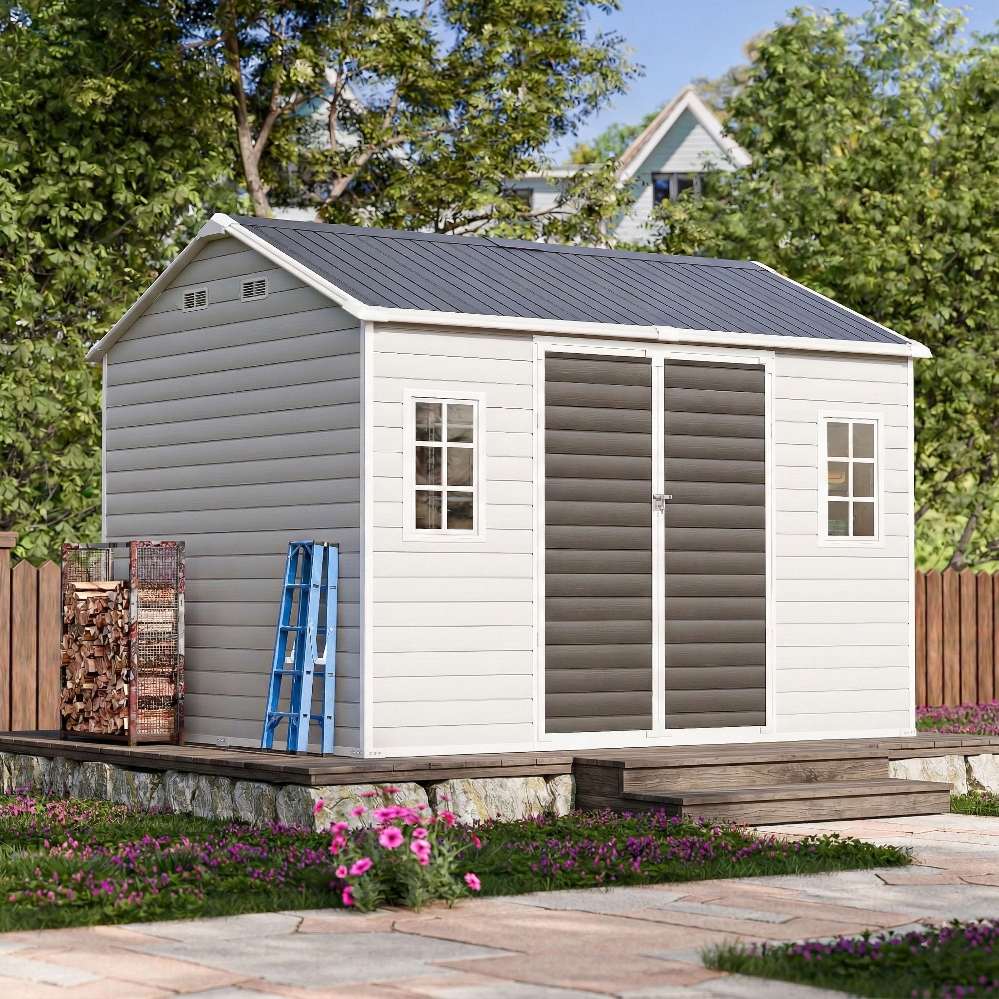 WACASA 10x8 FT Large Resin Shed