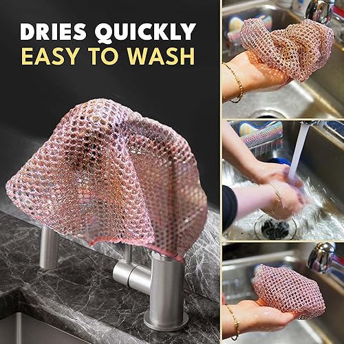 Miniatura 6 de The Crown Choice Paño de fregado antiarañazos y el limpiador de cosas rosas