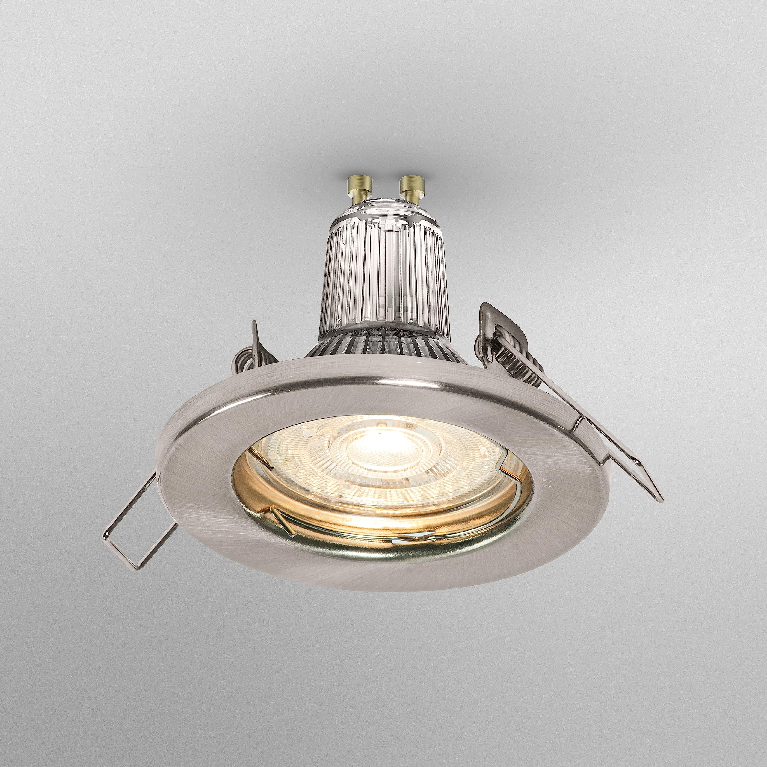LEDVANCE Spot Subsiders in 5-Pack, Including 5X Gu10 Lamps (5X 2.6W), Brushed Nickel, Metallic Housing, Ip20 Protection - Image 2