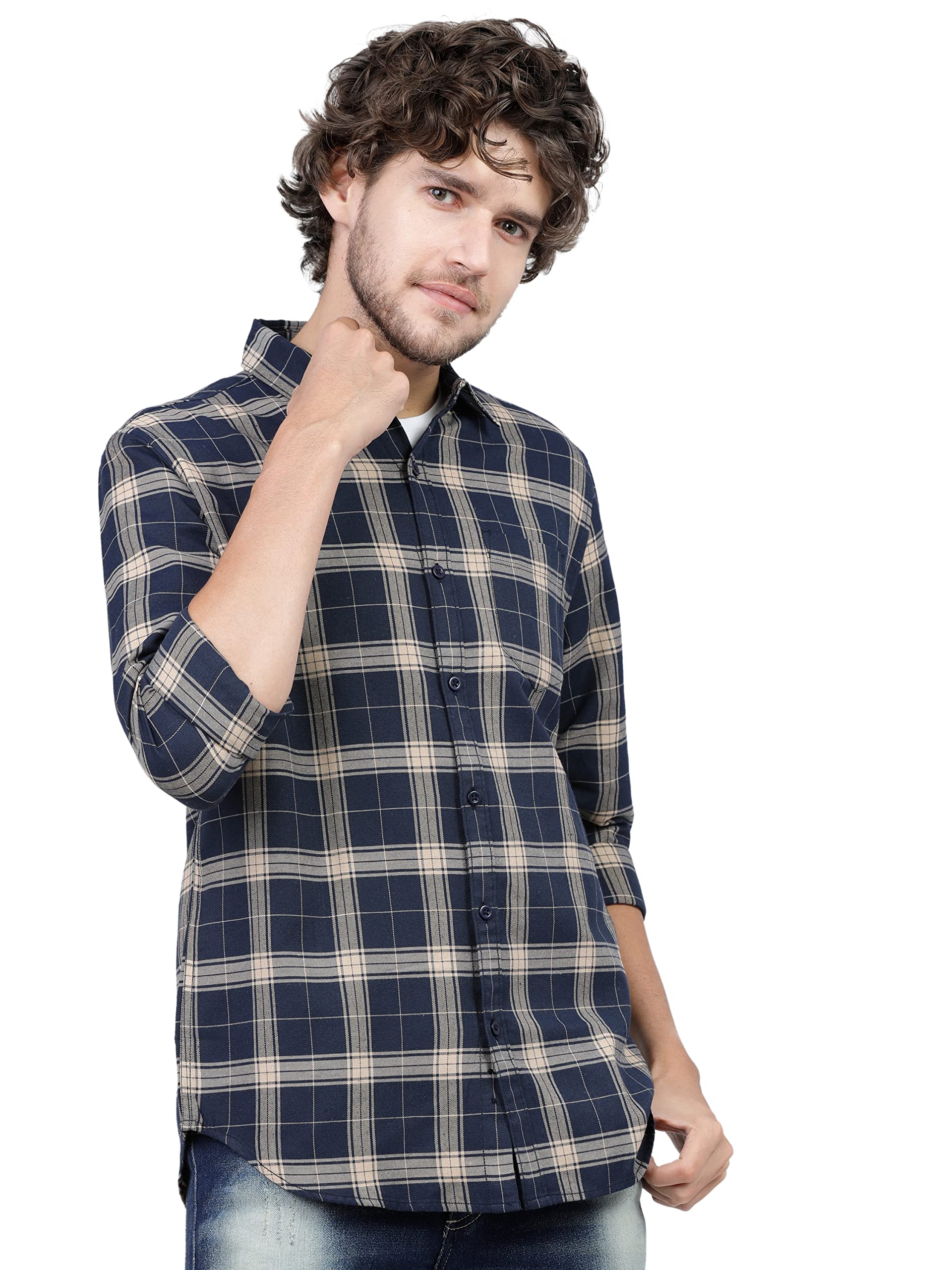 KETCHMen Slim Fit Checked Full Sleeve Shirt