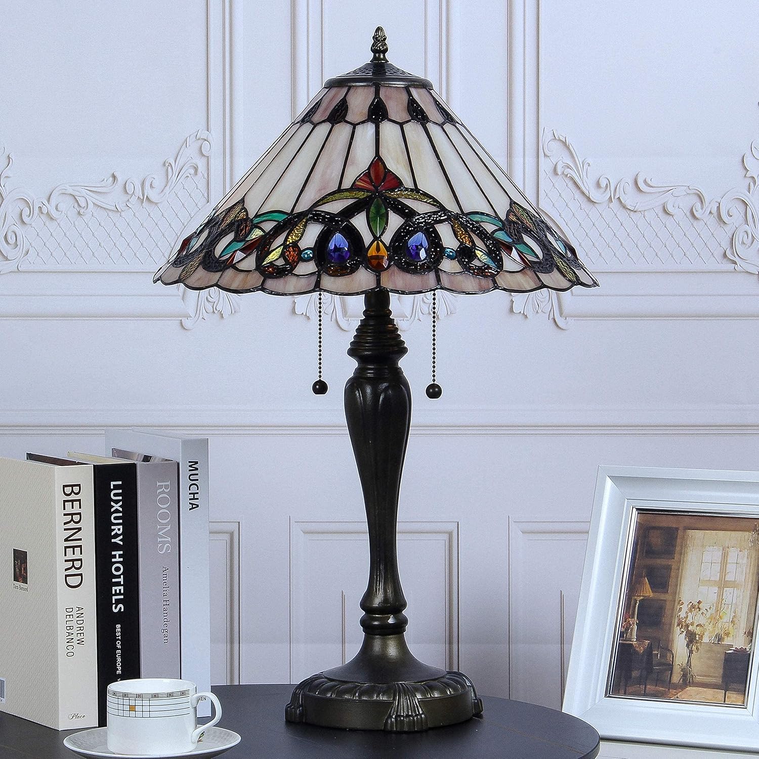 80% оƒƒ Dіѕсоunt Stained Glass Style Lamp Table Light Baroque Multiple Color Mix and Antique Brass Finish Metal Lamp Base 16 Inches Wide 25 Inches Tall for Living Room Bedroom Dormitory EFFORTINC.COM Bеѕt Prоmо Stained Glass Style Lamp Table Light Baroque Multiple Color Mix and Antique Brass Finish Metal Lamp Base 16 Inches Wide 25 Inches Tall for Living Room Bedroom Dormitory EFFORTINC.COM