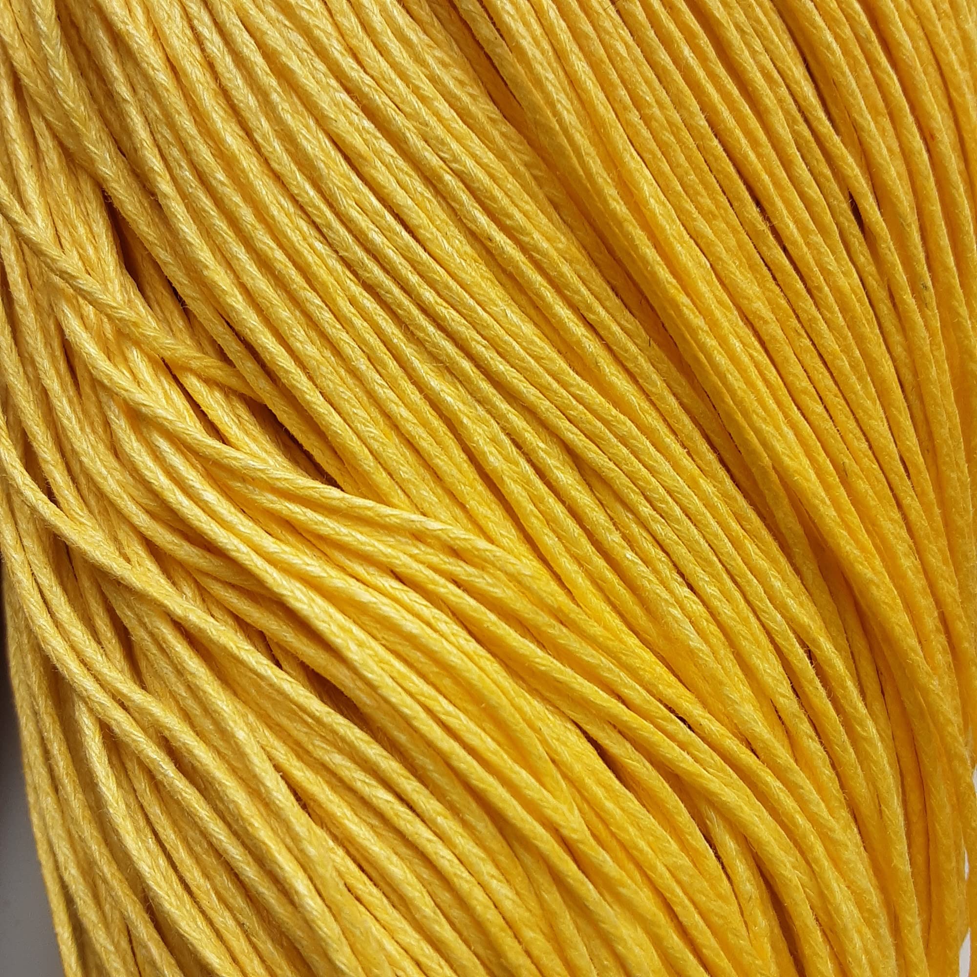 Mart-Mon 17. Yellow Cotton Waxed 100% Natural 1Mm 30M / 21 Colors Jewellery Making & Bracelet Necklace Craft,Decorating Stringing (17. Yellow)