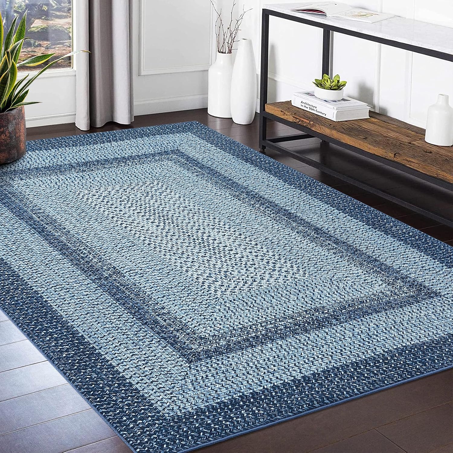 Amazon.com: GlowSol Area Rug 5x7 Washable Rug Modern Geometric Rug Easy ...