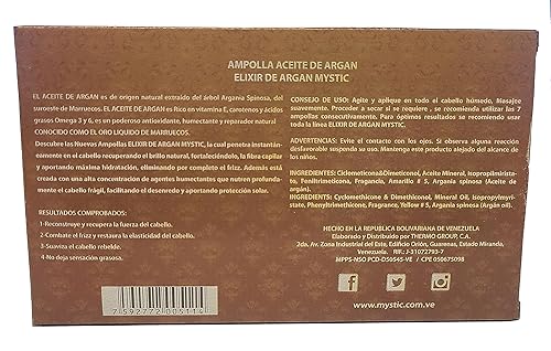 Miniatura 4 de Ampolla de aceite de argán místico Fortalece, hidrata, repara, antiencrespamiento, desenreda, oro líquido de Marruecos (paquete de 7, 2.37, onzas