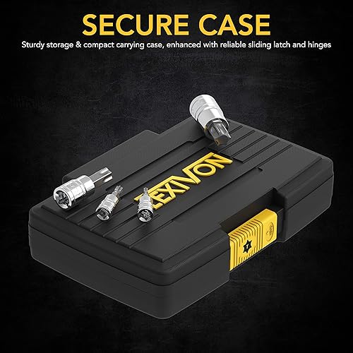 Miniatura 10 de LEXIVON Master TORX - Juego de llaves de acero de aleación S2 de alta calidad  34 piezas sólido a prueba de estrellas y manipulaciones T6  T70