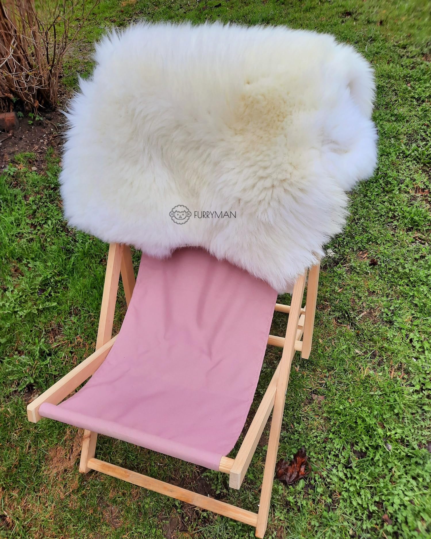 Natürliche Lammfell Weiß mittel ca. 110x55 cm mit kurzem Fell (3 cm) - Schaffelle ohne Chrom - Lammschaffell - natürliches Lammfell – Naturfell