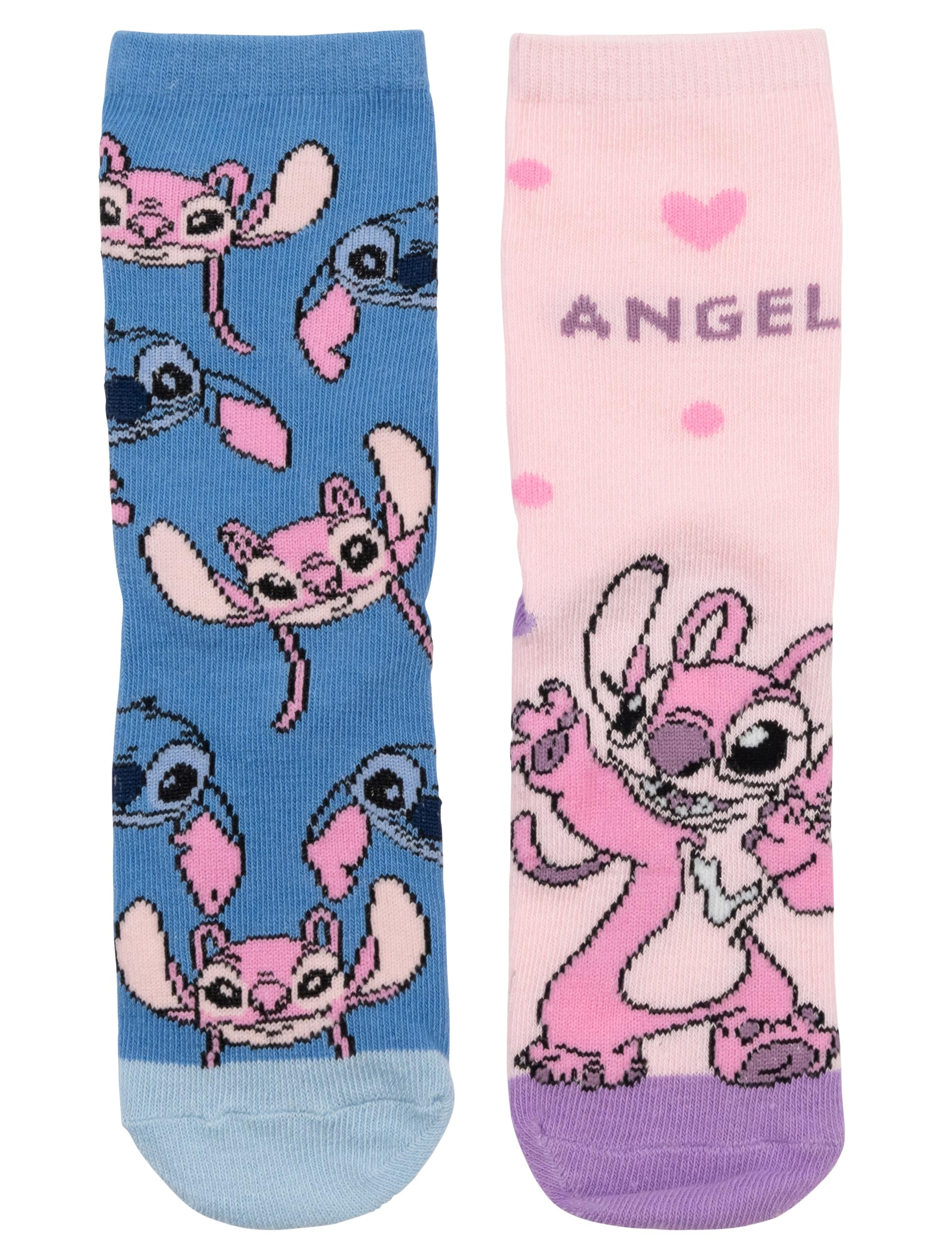 Disney Lilo & Stitch Lot de 3 paires de chaussettes pour fille - Bleu et rose