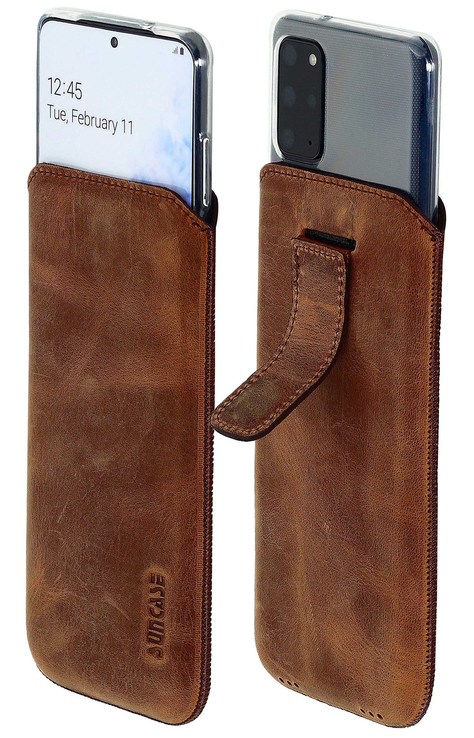 Suncase Custodia in pelle compatibile con Nokia 5.4 con custodia