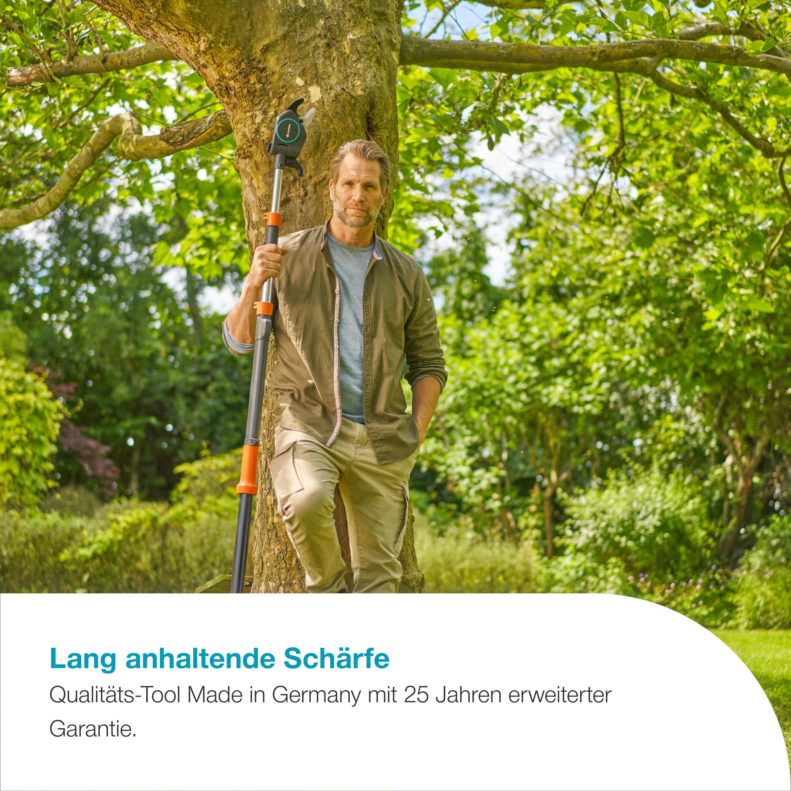 Gardena StarCut Pro L, Baum- und Strauchschneider, Bypass-Schnitt, Teleskopierbar, 175–400 cm Reichweite, Qualitätsstahl-Klingen mit PowerCoating, für Äste bis 32 mm (12081-88)