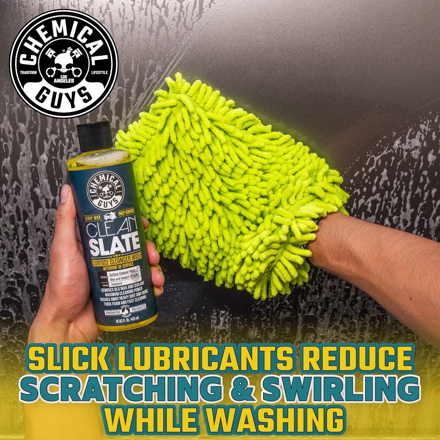Chemical Guys CWS80316 Clean Slate Deep Surface Cleaning Car Wash Soap (Removes Old Car Waxes, Glazes & Sealants for Superior Surface Prep), 16 fl oz, Citrus Scent - Image 6
