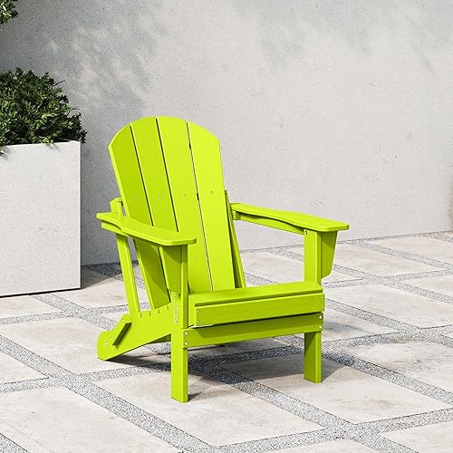 Miniatura 2 de WestinTrends Silla Adirondack para exteriores, silla de plástico para hoguera, silla plegable resistente a la intemperie, para terraza, jardín,