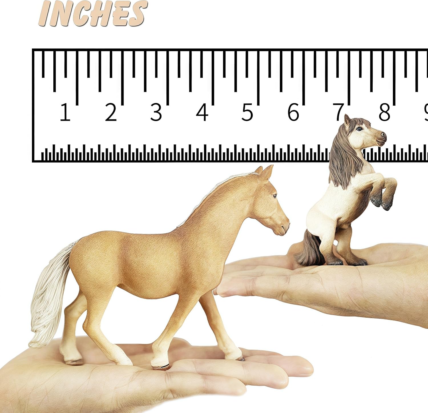 Gemini&Genius Horses Toy for Kids, Farm Premium Horse Animal Playset, Mare with Horse Cub Family Action Figures Party Favors Supplies, Party Cupcake Toppers, Birthday Gifts for Kids - Image 9