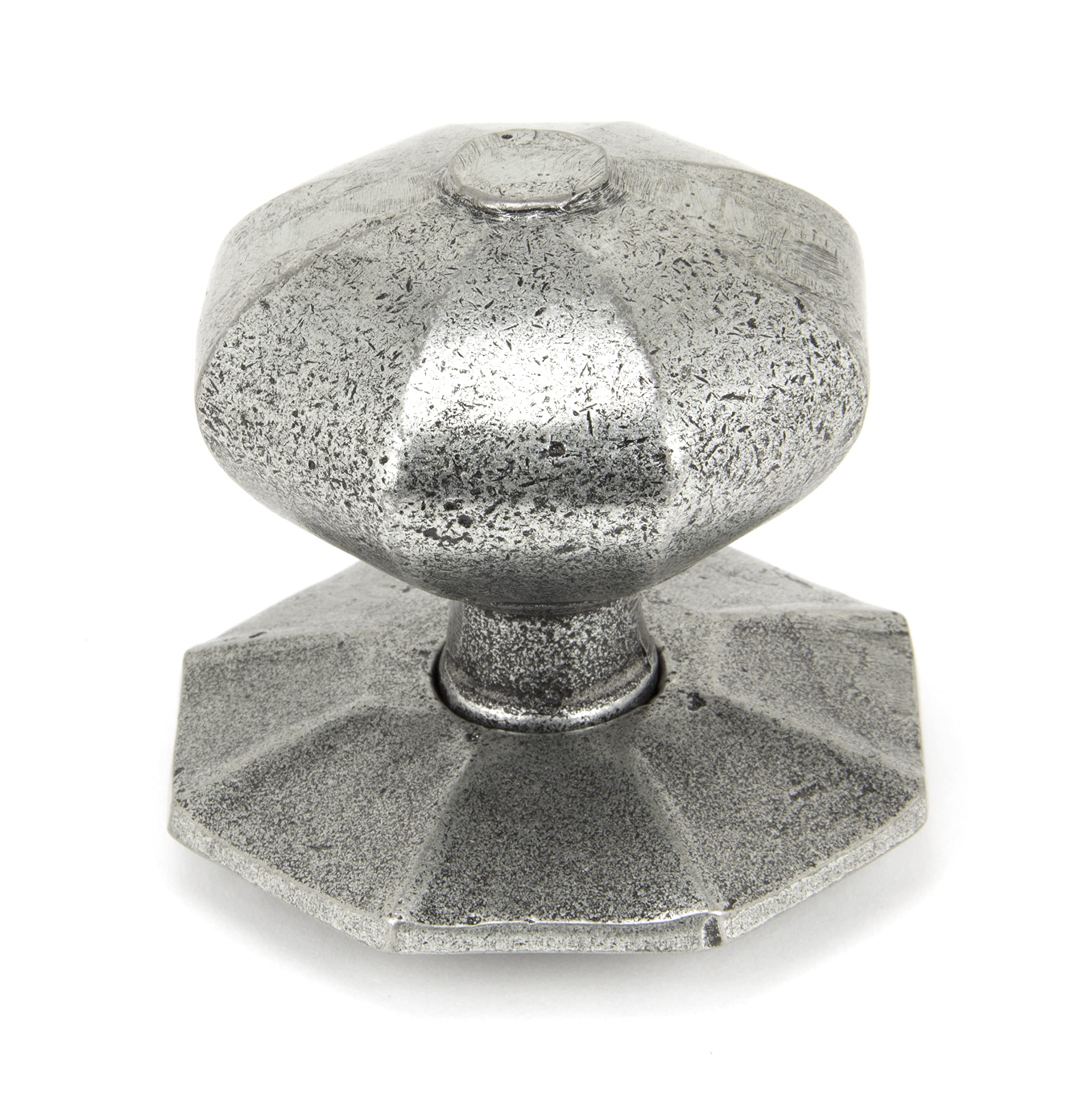 From The Anvil Rose Pewter Octagonal Centre Door Knob - Internal