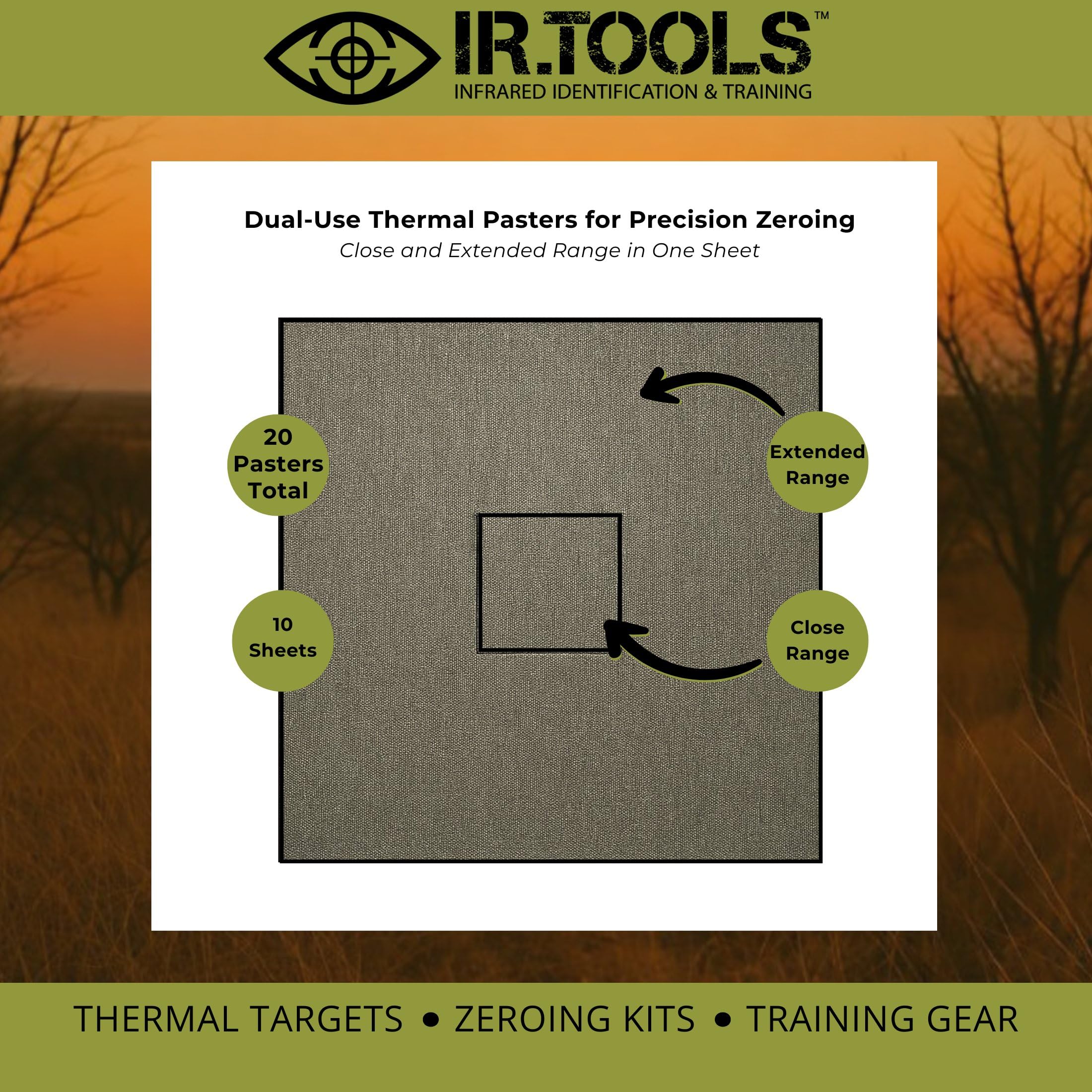 IR.Tools - Pasta térmica para poner a cero alcance térmico, rango de 100 metros, paquete de 10