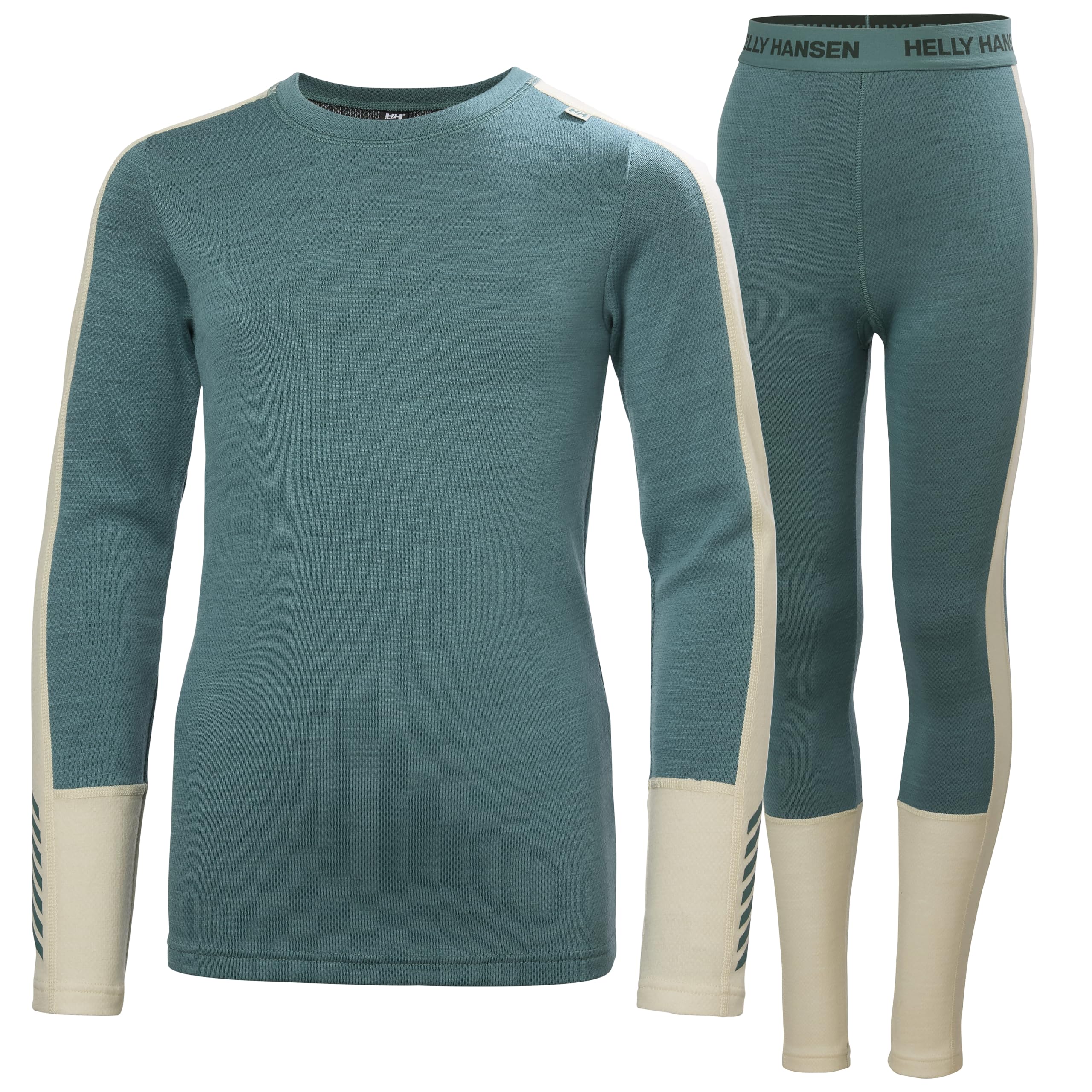 Helly Hansen Junior Unisex Jr LIFA Merino Midweight Set, Green, 9