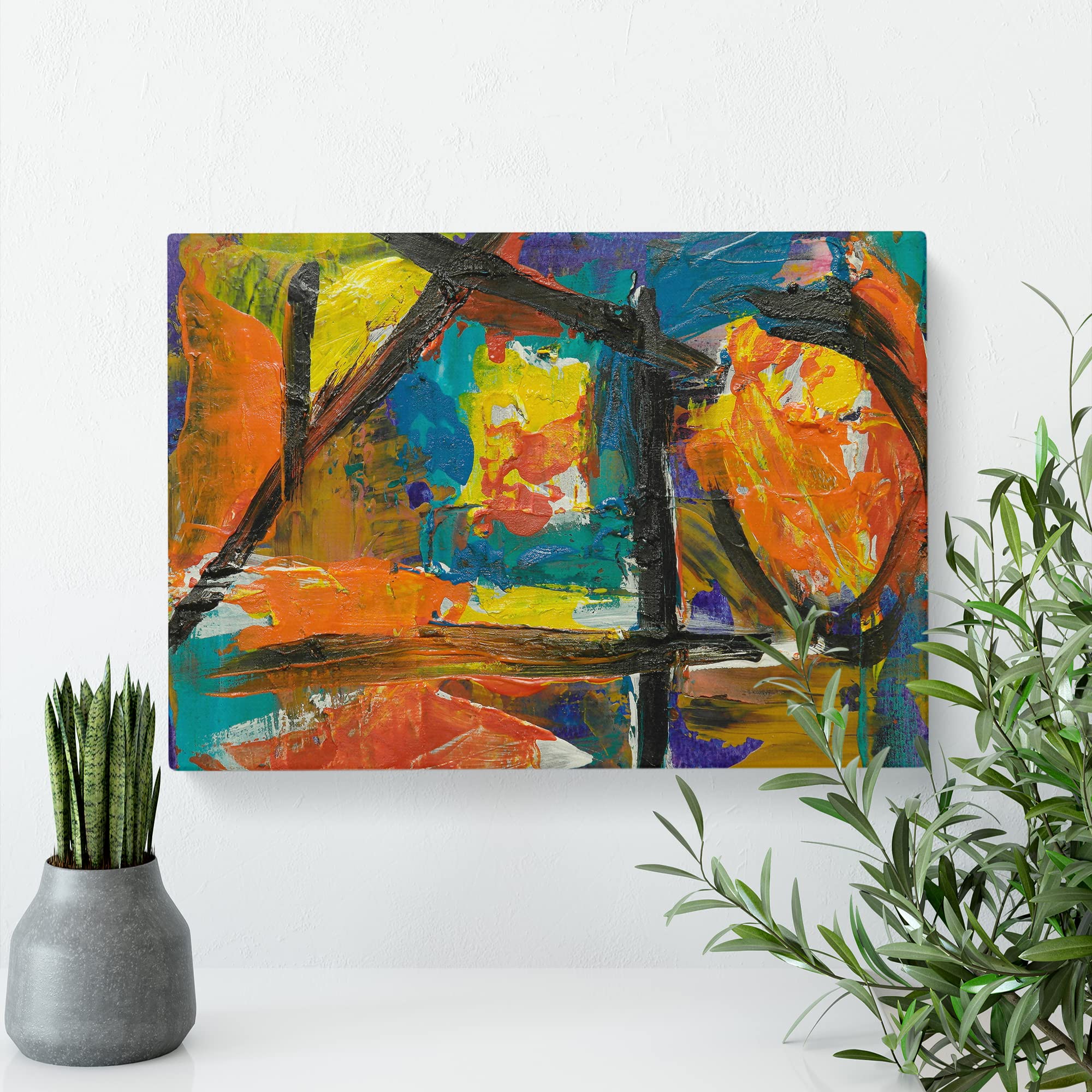 Abstract Art Painting Vol.151 By S.Johnson Canvas Print, Mixed, 25L x 50W cm - Image 3