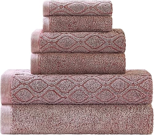 Superior Denim Wash - Juego de 6 toallas de baño de 100 % algodón de 550 GSM, 2 caras, 2 manos, 2 toallas de baño, ideal para baño, cocina o playa,