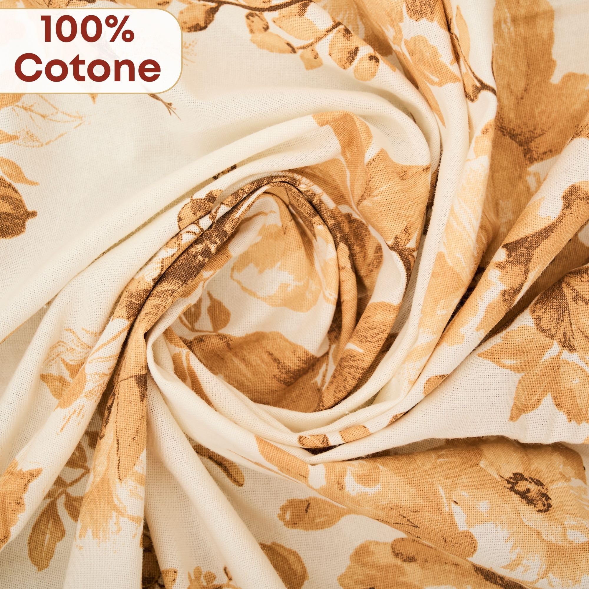 NAMAI - Set 7 Pezzi Excalibur Fiori, 100% Cotone, Lavabili in Lavatrice, Resistenti al Calore, Tovaglia Cotone 140x180, Runner Tavolo, Set Presine da Cucina e Strofinacci (Set Con Tovaglia 140x240)
