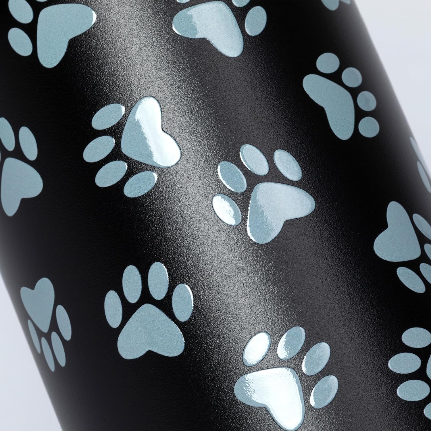 Paw Print 32oz Easy-Sip Double Wall Insulated Stainless Steel Water Bottle – One-Hand Flip Lid with Straw & Carry Handle Travel Tumbler (Black) - Image 7