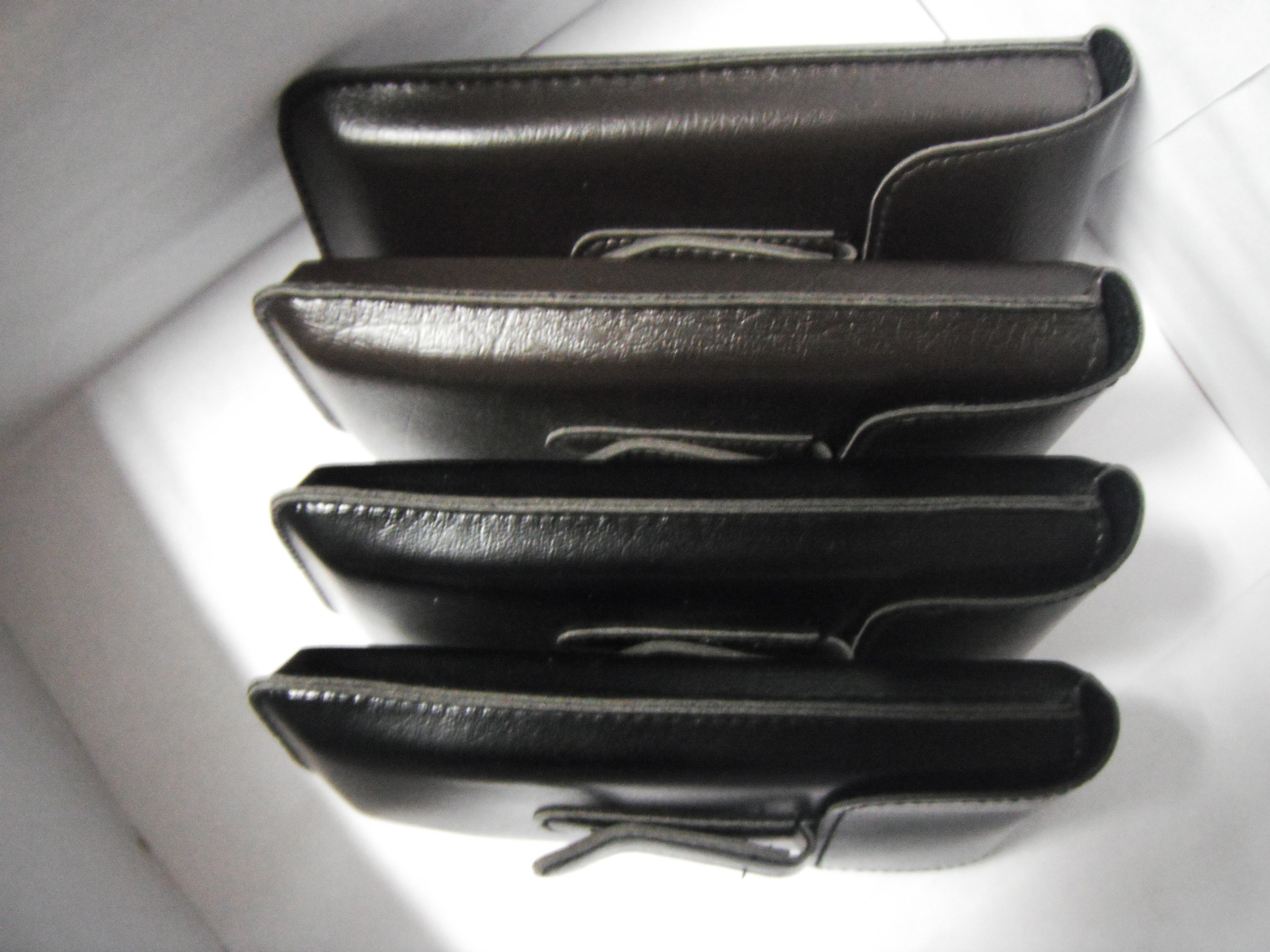 Large SemiHard Pocket Clip Eyeglass case (Brown)