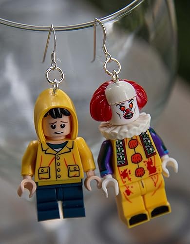Miniatura 4 de Novelty Scary it Clown Earrings STERLING SILVER Hooks Horror Movie Halloween Earrings