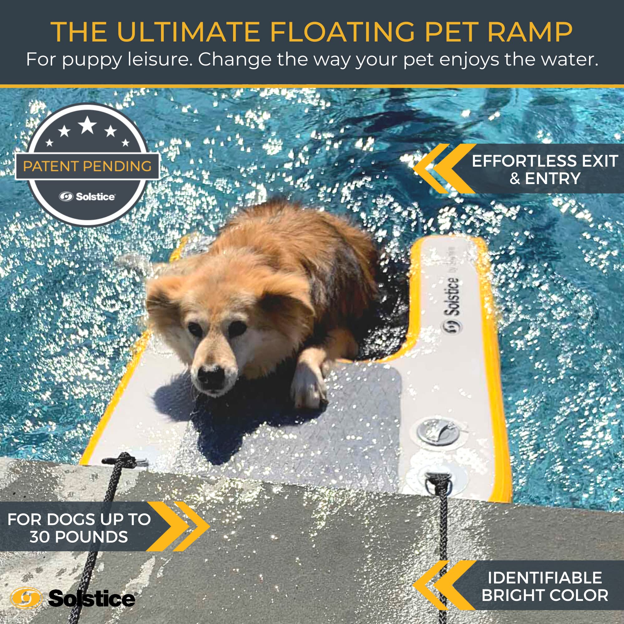 SOLSTICE ORIGINAL Inflatable Pup Plank MINI Dog Float