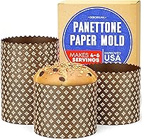 Vista 11 de Molde de papel para panettone premium mediano - 18 oz Molde desechable para panettone de 5 pulgadas 500 g - 12 unidades de formas para hornear paska
