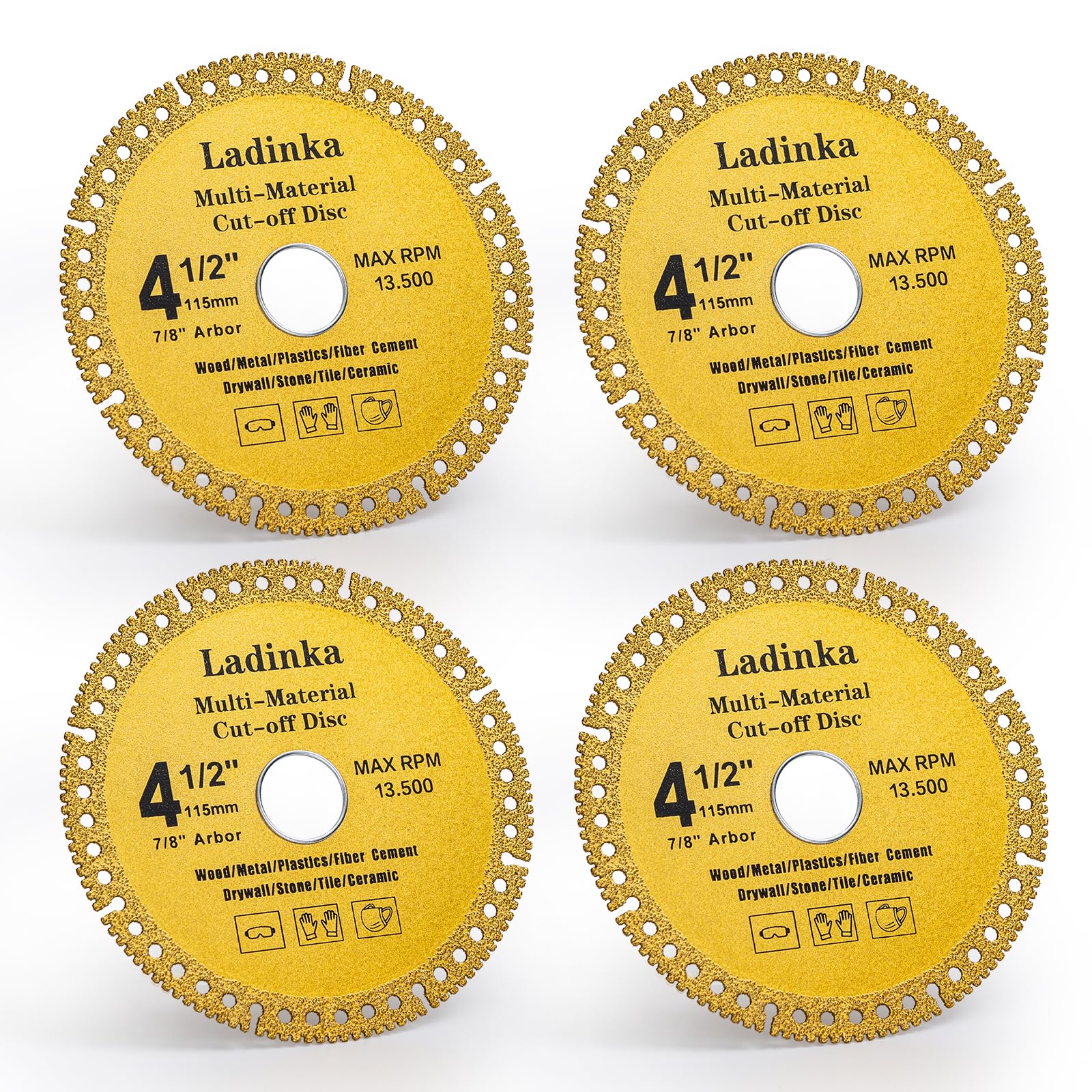 Diamond Cutting Wheels - 4 Pack for Angle Grinder -1