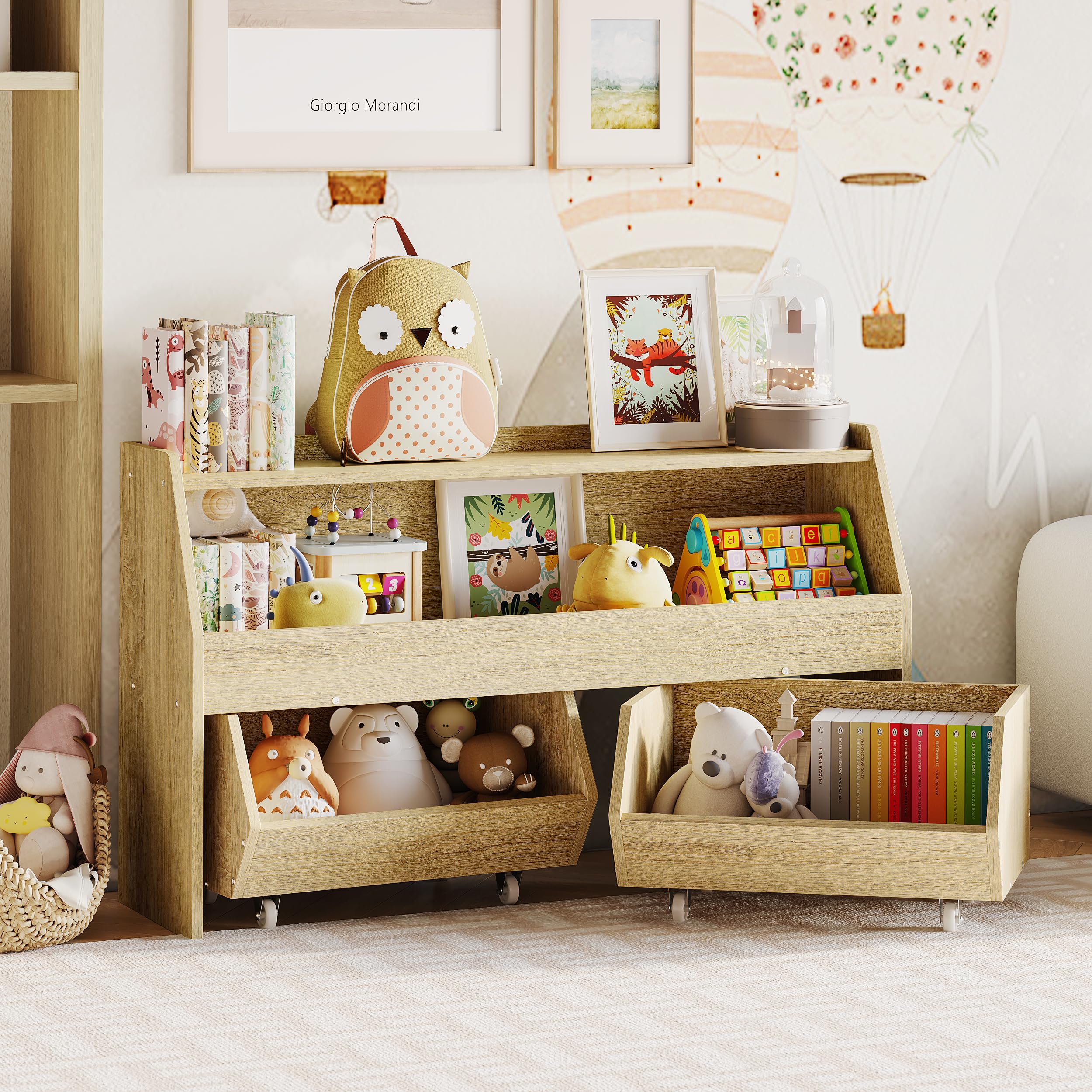 Storage Cabinet Kids Room Organiser Homfa Kids Cubby Toy Storage