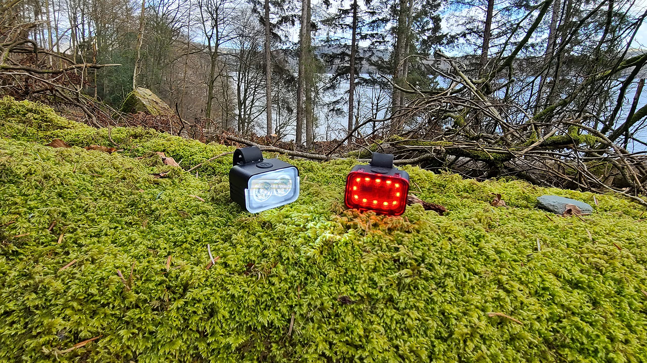 Vortex L6 Type C USB Aluminum Rechargeable Bike Light Set, 300 Lumen Super Bright Bike Lights Front and Back LED Rear Taillight, Bicycle Lights for Night Riding Safety