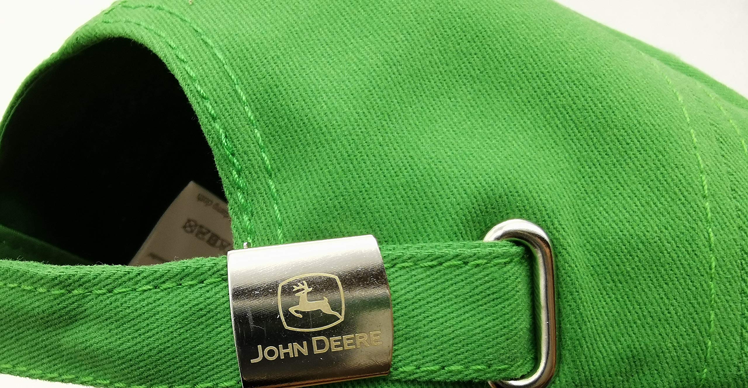 JOHN DEERE Basecap mit 3D-Schriftzug Grün - Einheitsgröße, Baumwolltwill, Silberne Schnalle