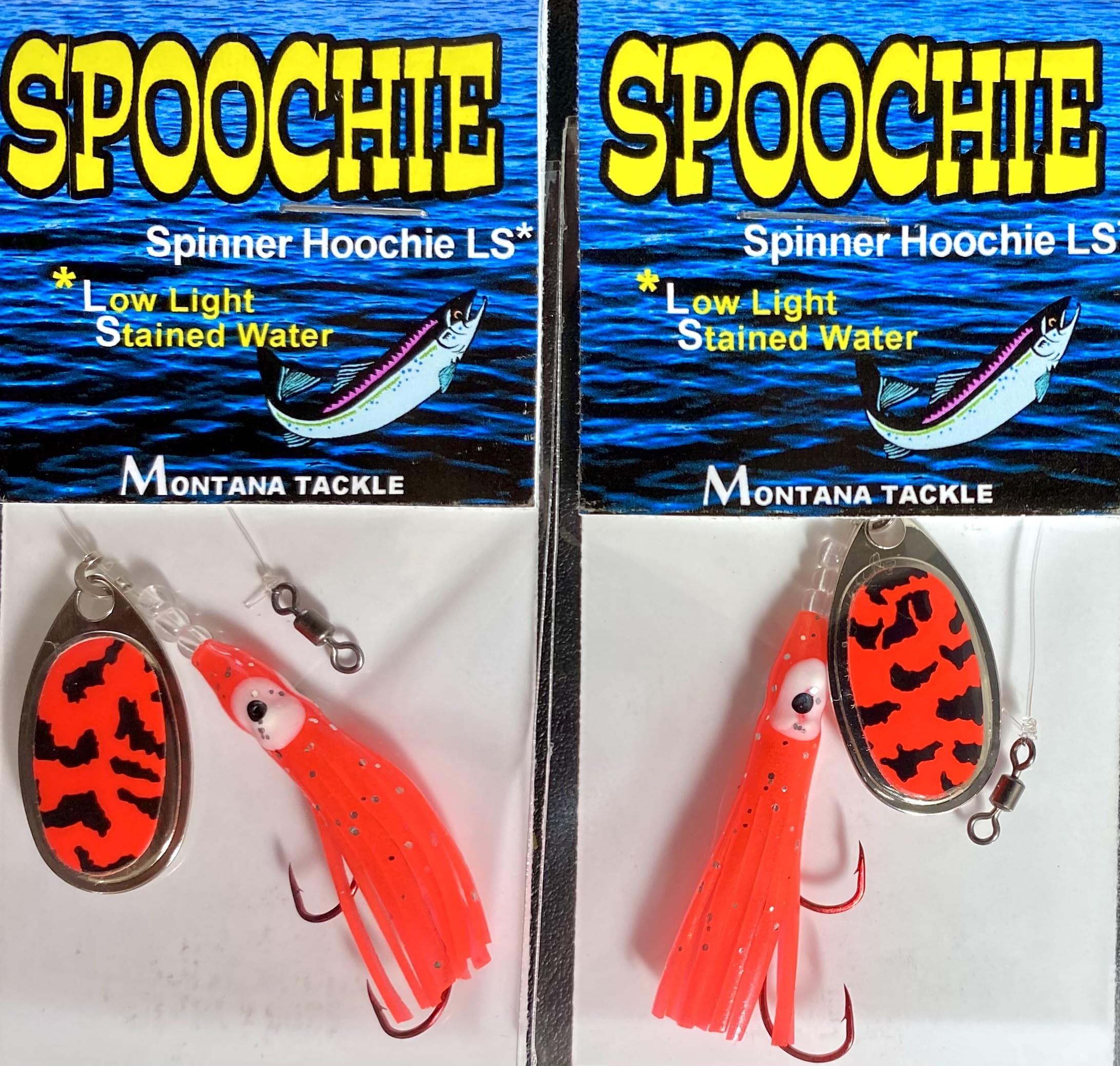 Kokanee Salmon Spinner-Hoochies (2): uv “Red Bandit”