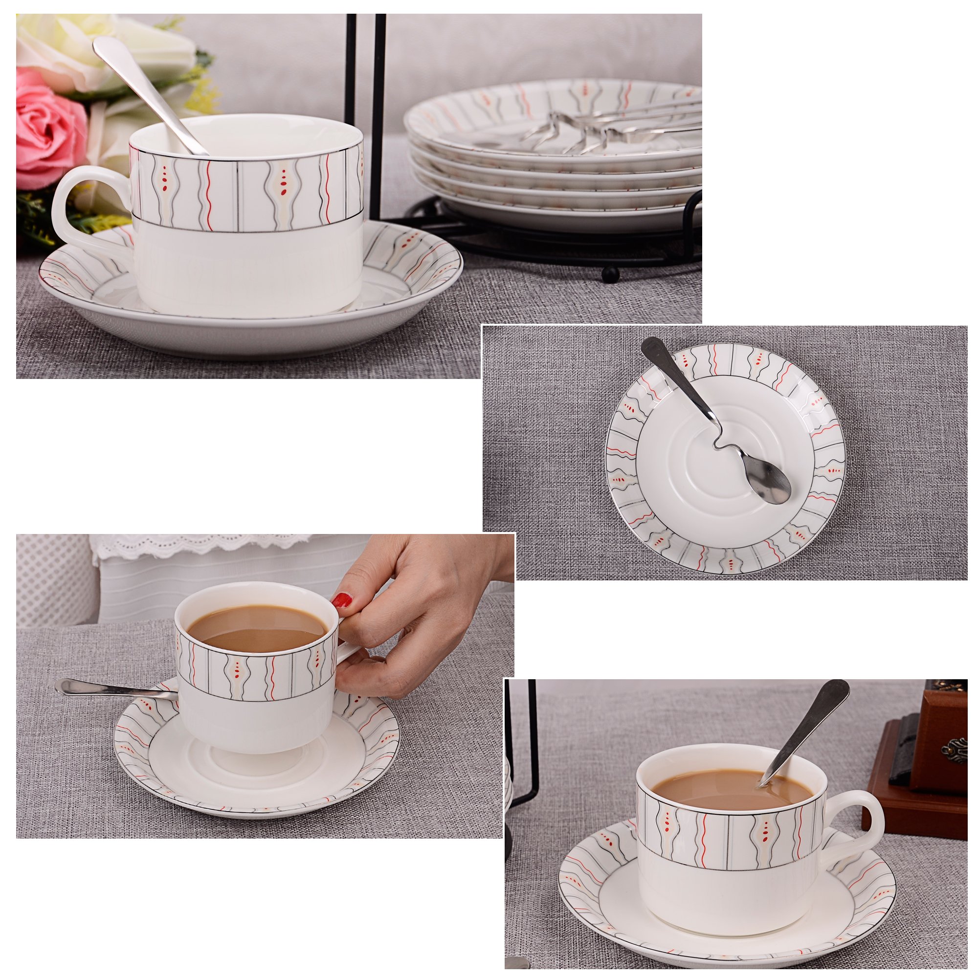 【マイセン／ホワイティング】スープカップ＆ソーサー ２客＋純銀製スプーン ２本 マイセン／ホワイティング】スープカップ＆ソーサー 2客＋純銀製