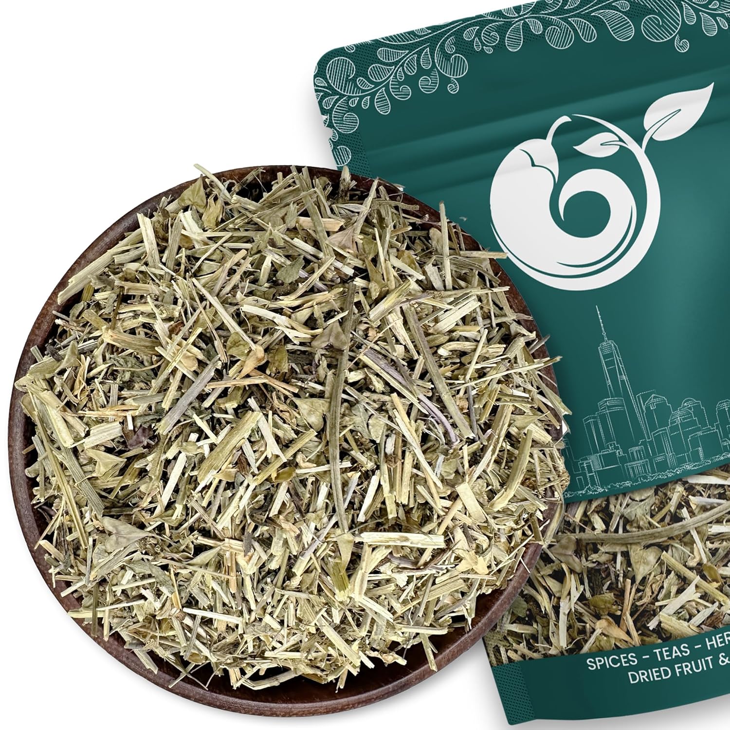 NY Spice Shop Shepherd’s Purse Herb Cut Sifted - 1 Pound Capsella Bursa Pastoris Loose Leaf Herbal Tea - Bulk Dried Wild crafted Herbs Natural Ingredient - Traditional Loose Herb Material