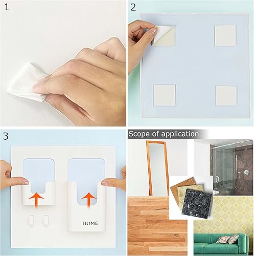 Miniatura 7 de Easy Eco Life Organizador de accesorios para mesita de noche, montaje en pared, autoadhesivo, ideal para lentes, control remoto, auriculares,