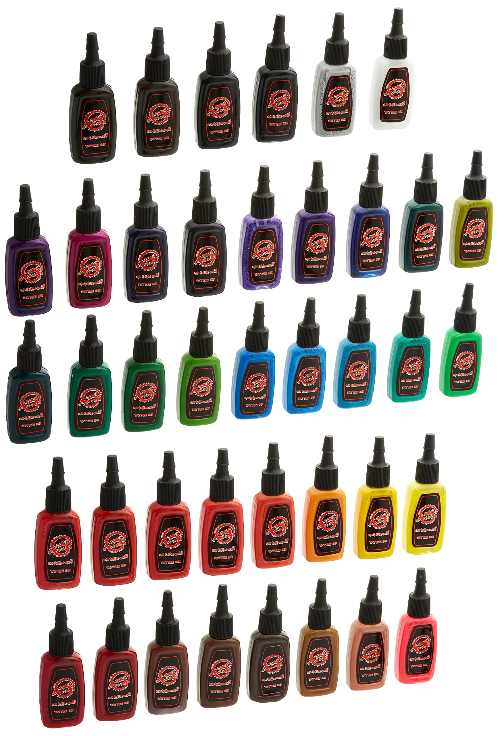 One Tattoo WorldOTW-A140 Premium Tattoo Ink Set, 40 Color 1/2 oz./15 mL