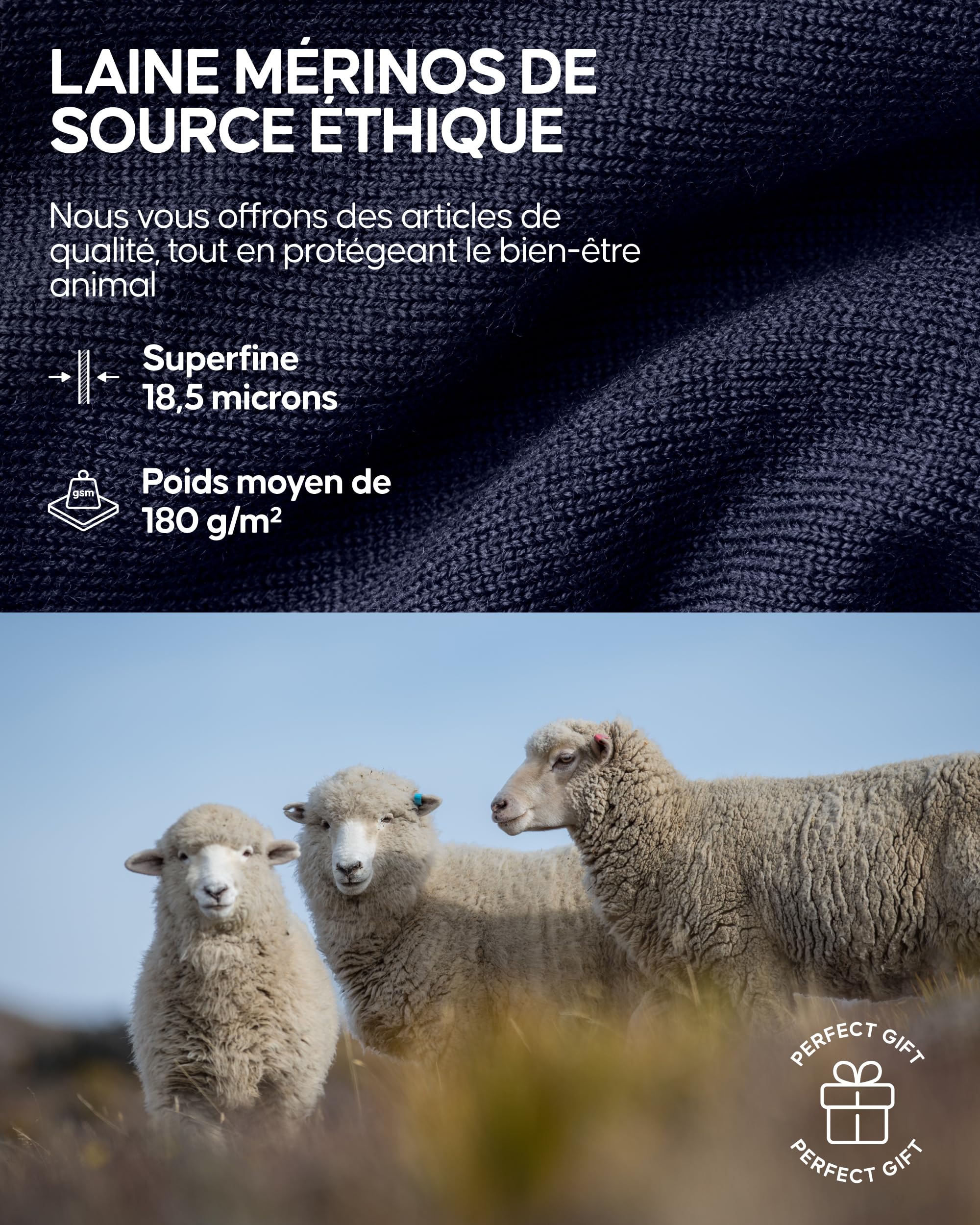 DANISH ENDURANCE sous-Vêtements Thermiques en Laine Mérinos Chaudes pour Femmes, Ensemble de Couches de Base (Haut & Bas) Vêtements Thermique pour Femmes