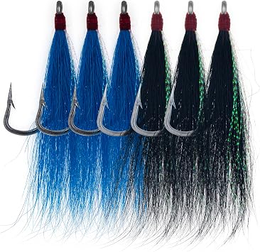 Bucktail Teasers 6/0 Hooks 6 pcs 2 Color