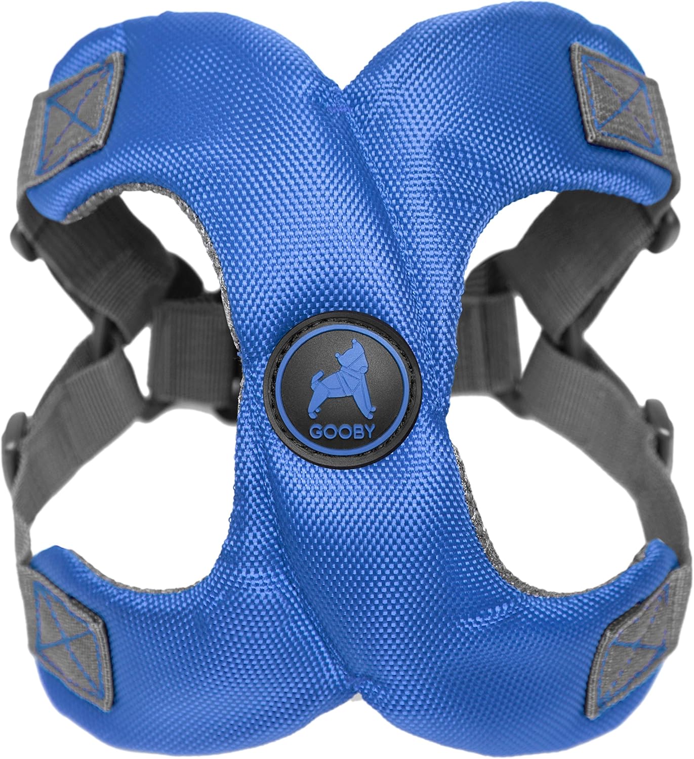 [Old Version] Gooby Escape Free Memory Foam Harness for Small Dogs, Blue, Small