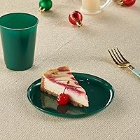 Vista 5 de [30 Pack 16 OZ Bowls] Edge Collection Mint Green Plastic Party Soup Bowls Premium heavyweight Elegant Disposable Tableware Dishes