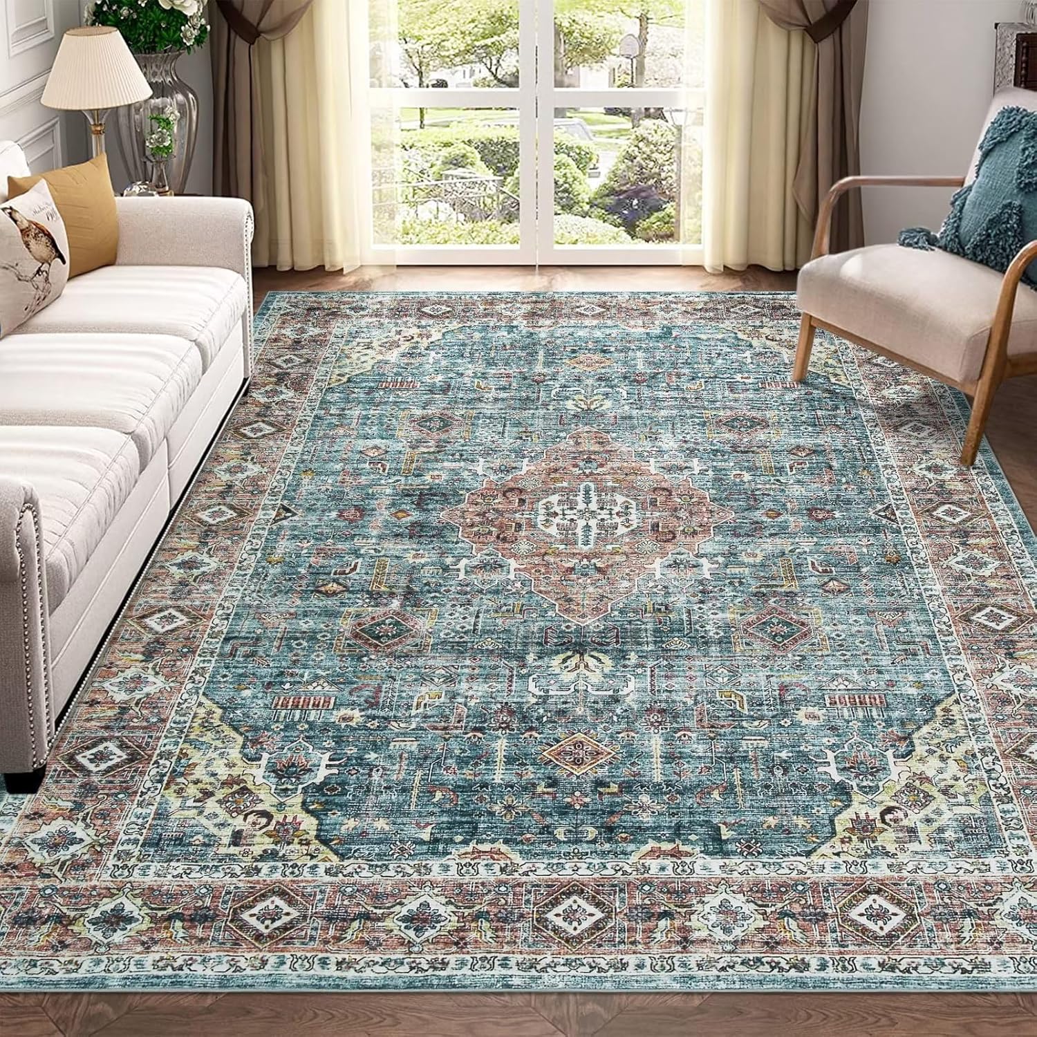 IMINROME Area Rug Living Room Rugs 8x10 Persian Rug
