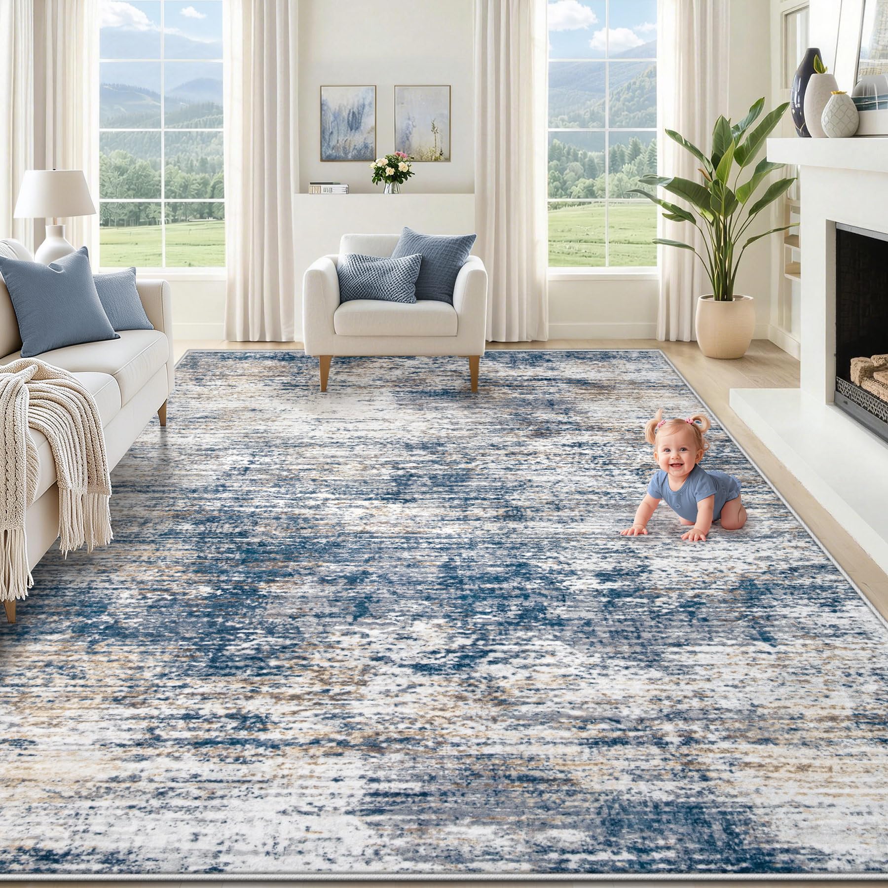 XLUEZ 8x10 Area Rug