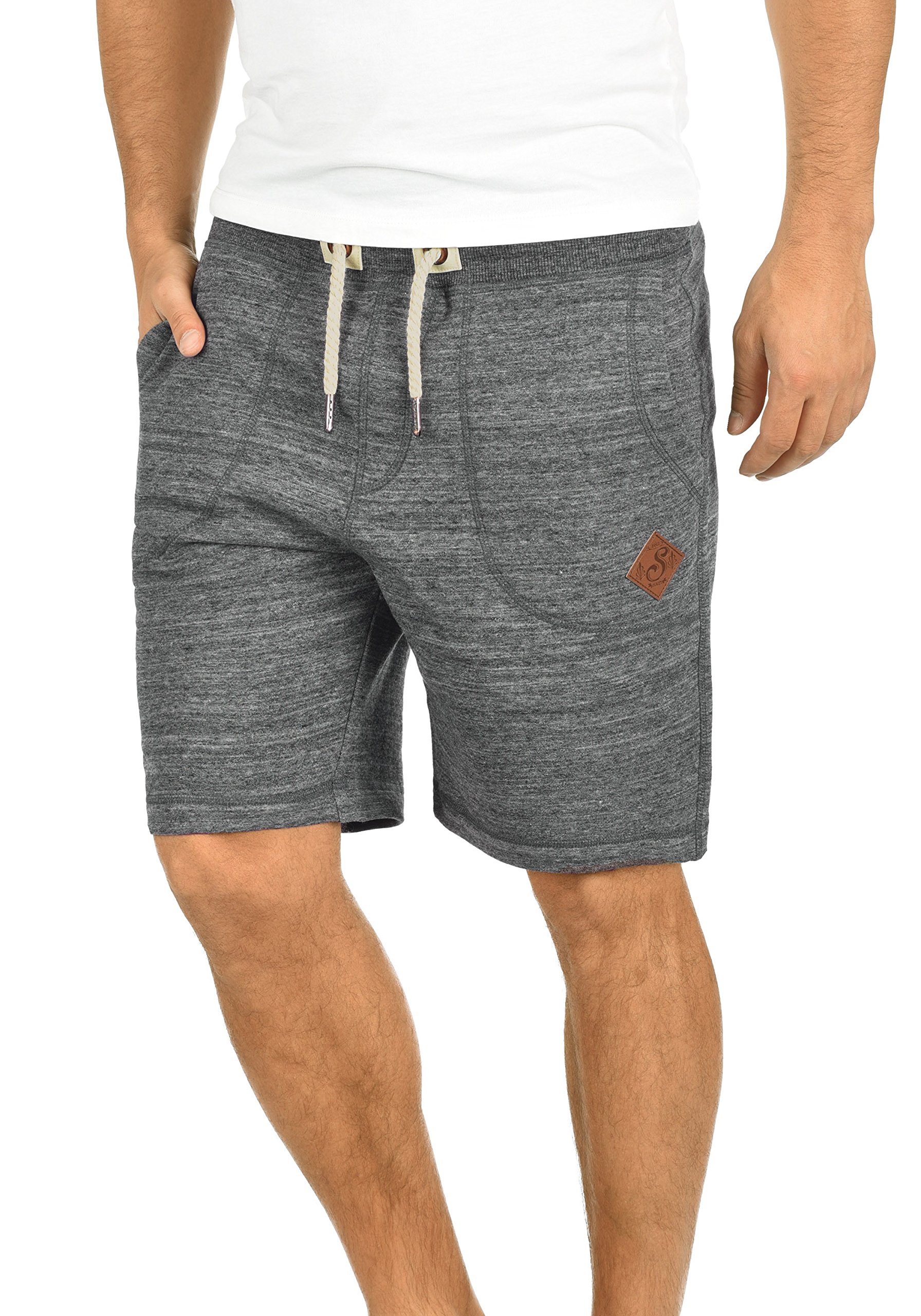 !Solid SDAris Herren Sweatshorts Kurze Hose Jogginghose mit Melierung Kordel Eingrifftaschen Baumwollmischung Regular fit