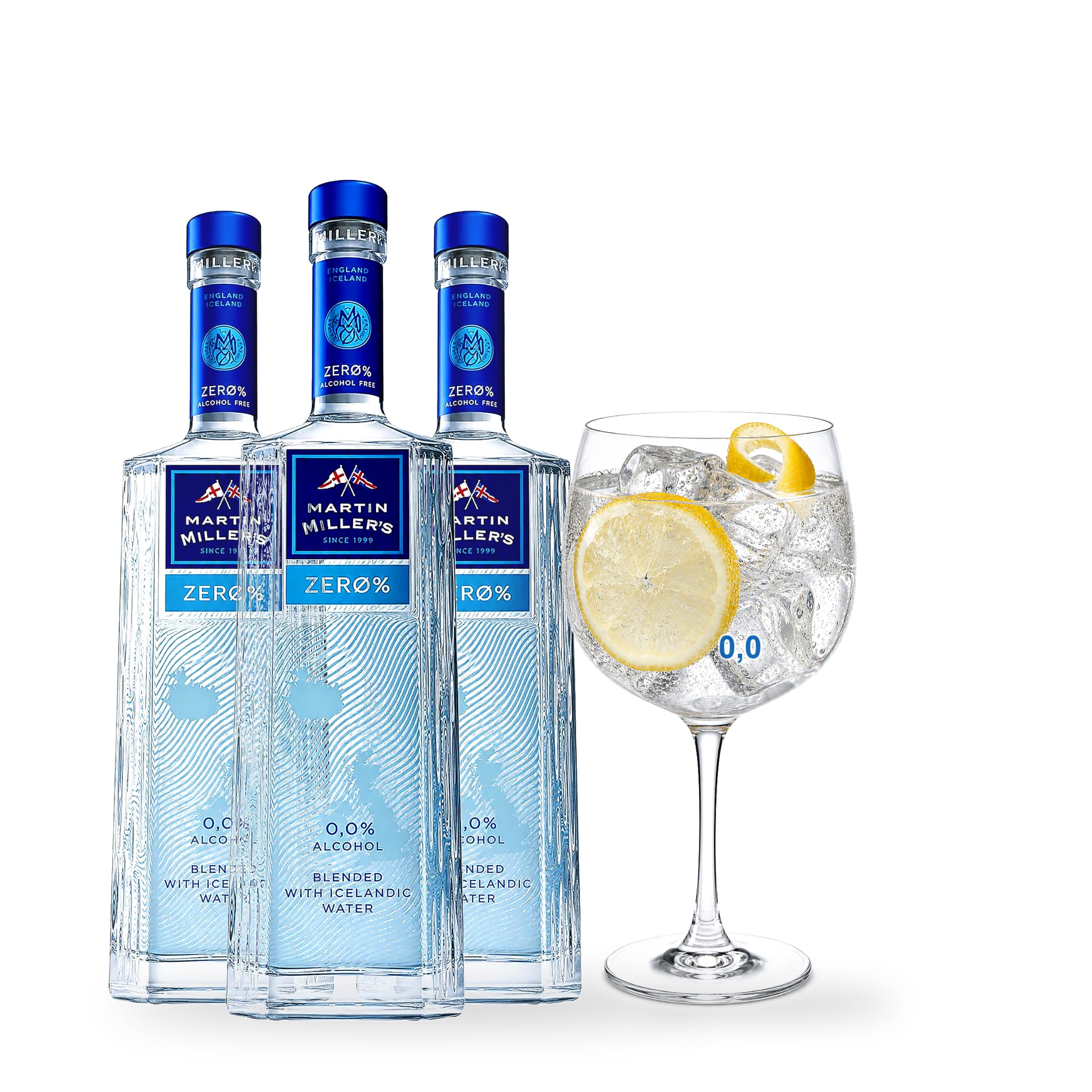 gin sin alcohol Martin Miller's 0% Zero Alcohol bebida sin alcohol selección gourmet 3 botellas 70 cl