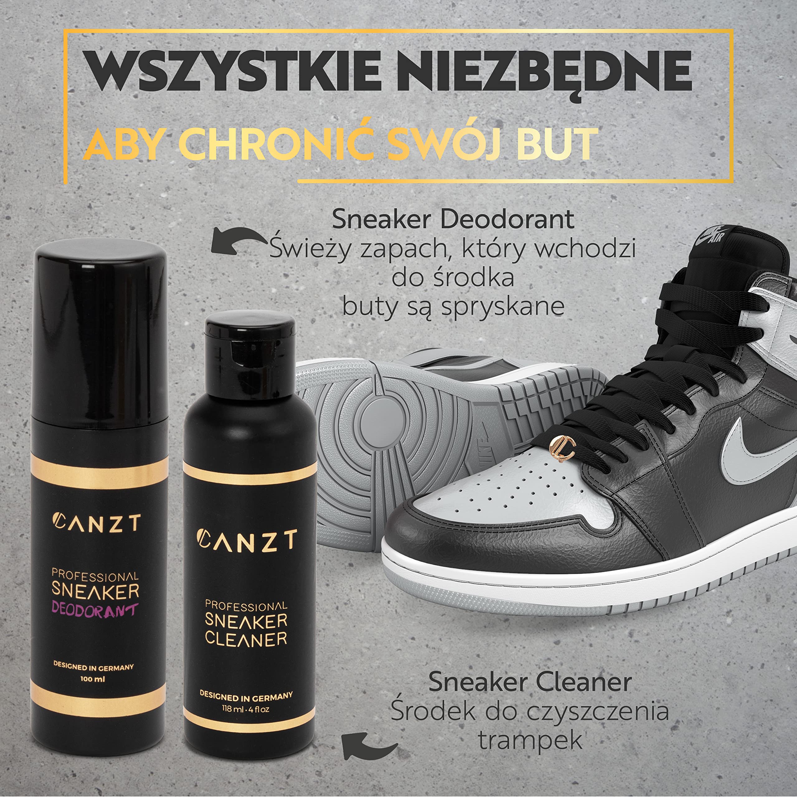 Canzt Zestaw do Czyszczenia Butów Black Box – Profesjonalny sneaker cleaner do zamszu, nubuku, skóry, tekstyliów – Pełen zestaw do pielęgnacji